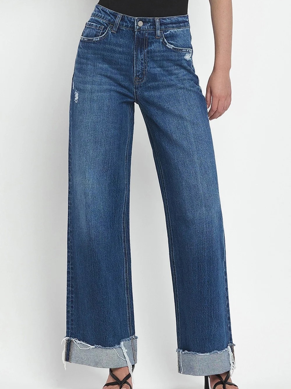 AE Wide Leg High-Rise Women’s Jeans - Dark Blue